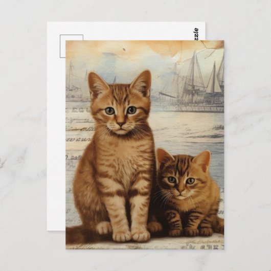 Ginger Kitten Collage Briefkaart (Voorkant / Achterkant)