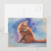 Ginger Kitten in pastellicht Briefkaart (Voorkant / Achterkant)