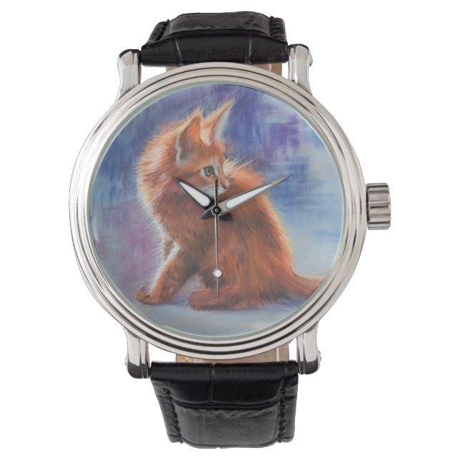 Ginger Kitten in pastellicht Horloge (Voorkant)