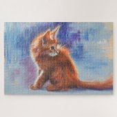 Ginger Kitten in pastellicht Legpuzzel (Horizontaal)