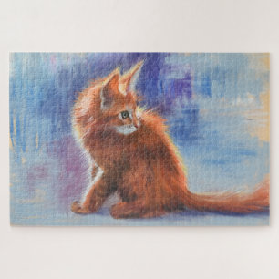 Ginger Kitten in pastellicht Legpuzzel
