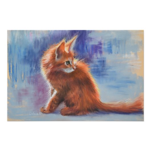 Ginger Kitten in pastellicht Perfect Poster (Voorkant)