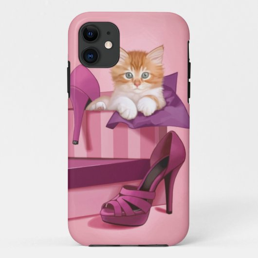 Ginger kitten in schoenendoos Case-Mate iPhone case (Achterkant)