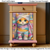 Ginger Kitten & Party Streamers ED4L Découpage Tissuepapier