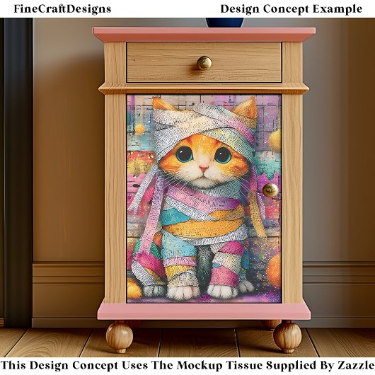 Ginger Kitten & Party Streamers ED4R Decoupage Tissuepapier