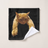 Ginger Lazy Cat, Bath Towel Set Bad Handdoek (Wasdoekje)