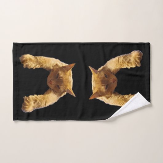 Ginger Lazy Cat, Bath Towel Set Bad Handdoek (Handdoek)