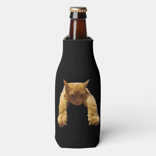 Ginger Lazy Cat, fles koeler (Fles Voorkant)