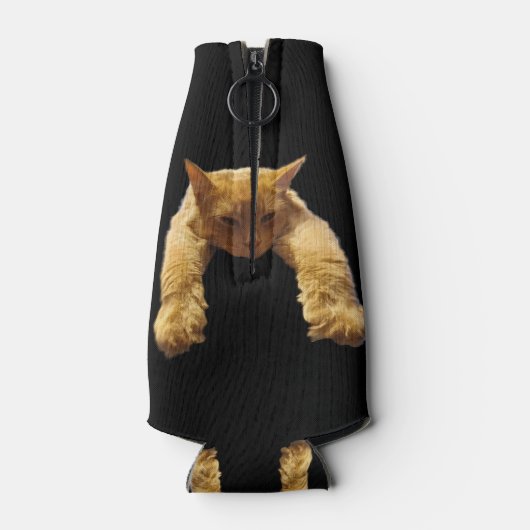 Ginger Lazy Cat, fles koeler (Achterkant)