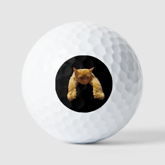 Ginger Lazy Cat, Golf Balls Golfballen (Voorkant)