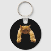 Ginger Lazy Cat, Keyring Sleutelhanger (Voorkant)