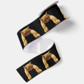 Ginger Lazy Cat, Satin Ribbon Satijnen Lint (Achterkant)