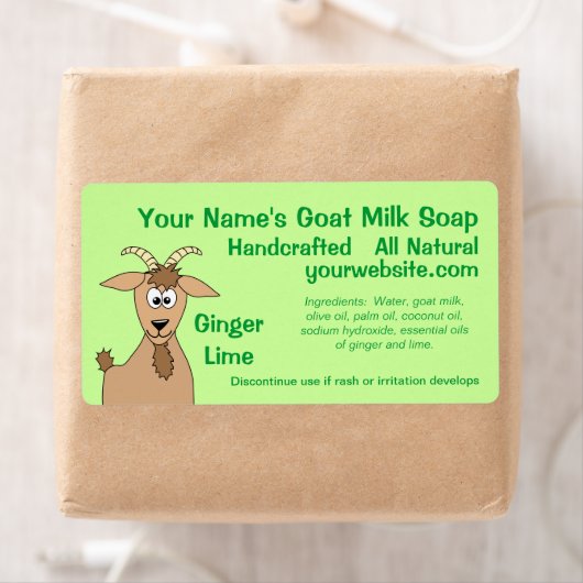 Ginger Limoen geitenmelkzeep labels ontwerp Sjablo (Insitu)
