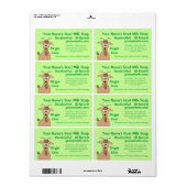 Ginger Limoen geitenmelkzeep labels ontwerp Sjablo (Full Sheet)