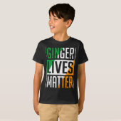 Ginger Lives Irish Flag St Patricks Day Redhead Me T-shirt (Voorkant volledig)
