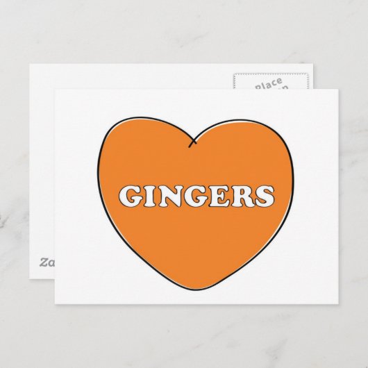Ginger Love Briefkaart (Voorkant / Achterkant)
