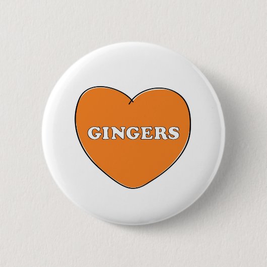 Ginger Love Ronde Button 5,7 Cm (Voorkant)