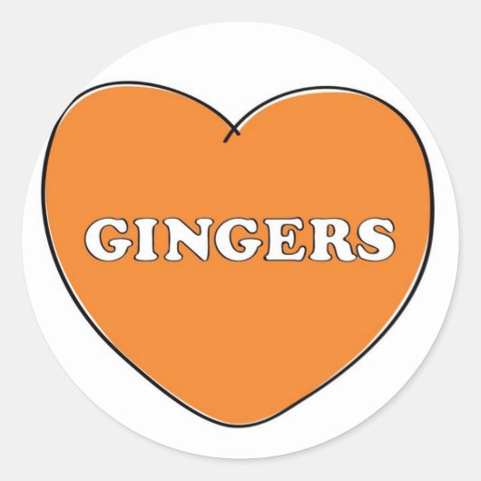 Ginger Love Ronde Sticker (Voorkant)