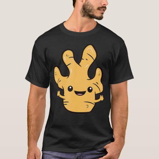 Ginger Lover Kawaii Ginger Root Vegetable Love Gin T-shirt (Voorkant)