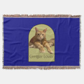 Ginger Lover Navy Blue Throw Blanket Deken (Voorkant)