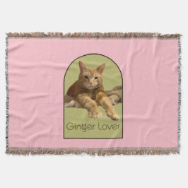 Ginger Lover Pink Throw Blanket Deken