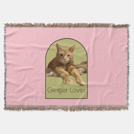 Ginger Lover Pink Throw Blanket Deken (Voorkant)