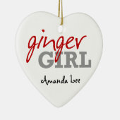 Ginger Meisje Redhead Sproeten Keramisch Ornament (Rechts)