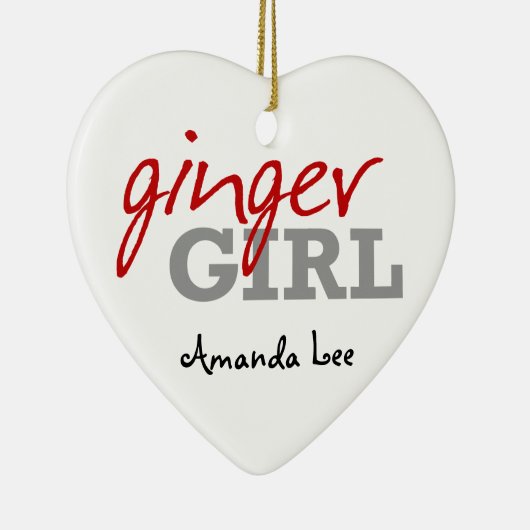 Ginger Meisje Redhead Sproeten Keramisch Ornament (Rechts)