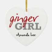 Ginger Meisje Redhead Sproeten Keramisch Ornament (Voorkant)