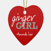 Ginger Meisje Redhead Sproeten Keramisch Ornament (Links)