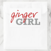 Ginger Meisje Redhead Sproeten Rechthoekige Sticker (Tas)