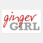 Ginger Meisje Redhead Sproeten Rechthoekige Sticker (Voorkant)