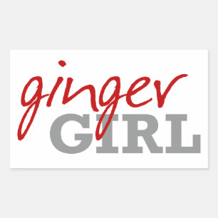 Ginger Meisje Redhead Sproeten Rechthoekige Sticker
