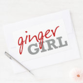 Ginger Meisje Redhead Sproeten Rechthoekige Sticker (Envelop)