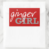 Ginger Meisje Redhead Sproeten Rechthoekige Sticker (Tas)