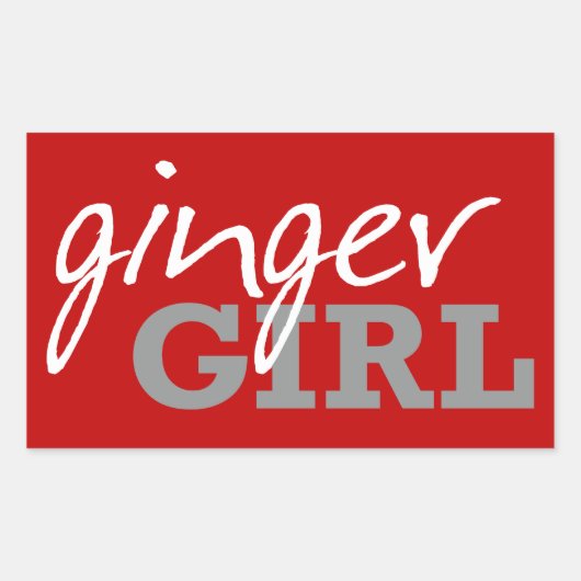 Ginger Meisje Redhead Sproeten Rechthoekige Sticker (Voorkant)