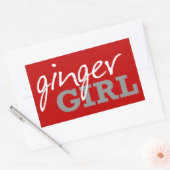 Ginger Meisje Redhead Sproeten Rechthoekige Sticker (Envelop)