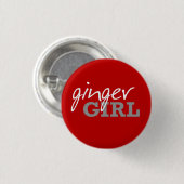 Ginger Meisje Redhead Sproeten Ronde Button 3,2 Cm (Voorkant /achterkant)
