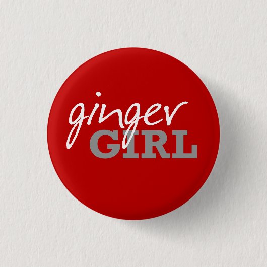 Ginger Meisje Redhead Sproeten Ronde Button 3,2 Cm (Voorkant)