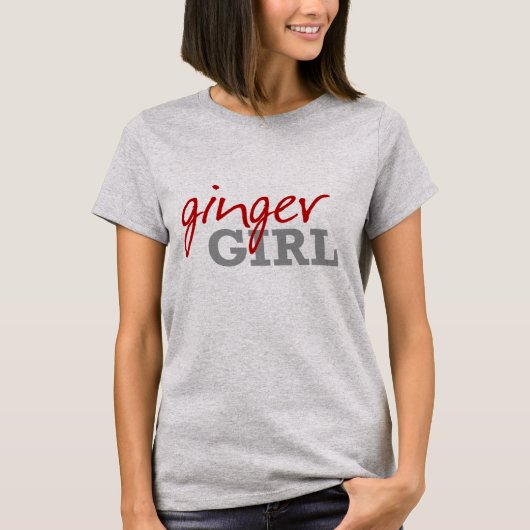 Ginger Meisje Redhead Sproeten T-shirt (Voorkant)