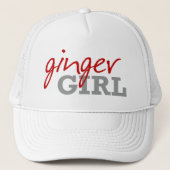 Ginger Meisje Redhead Sproeten Trucker Pet (Voorkant)