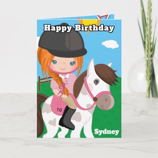 Ginger Meisje Ruitersport Je bent een-doolhof-Verj Kaart (Voorkant)