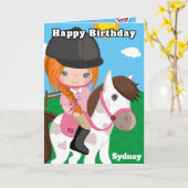 Ginger Meisje Ruitersport Je bent een-doolhof-Verj Kaart (Gele Bloem)