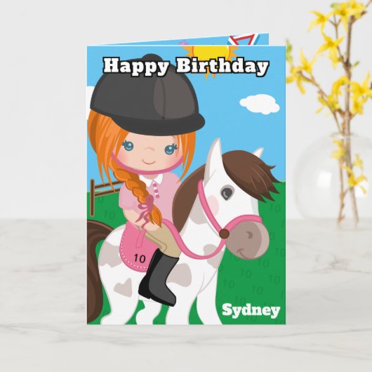 Ginger Meisje Ruitersport Je bent een-doolhof-Verj Kaart (Gele Bloem)