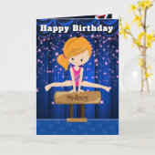 Ginger Meisjes Gymnastiek Geheim Bericht Verjaarda Kaart (Gele Bloem)