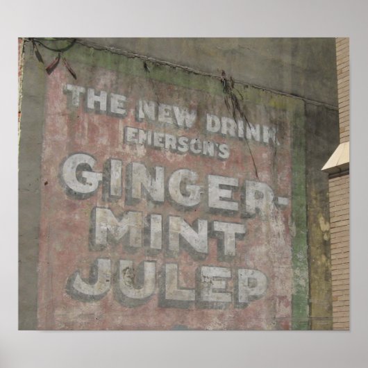 Ginger-Mint Julep Sign Poster (Voorkant)