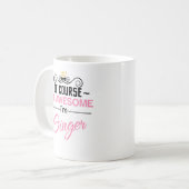 Ginger Natuurlijk ben ik een Geweldige naam Koffiemok (Voorkant links)