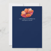 Ginger Navy Blue Autumn Fall Wedding nodigt Envl u (Achterkant)