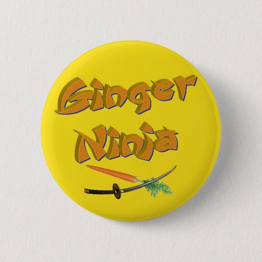 ginger ninja badge ronde button 5,7 cm (Voorkant)