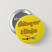 ginger ninja badge ronde button 5,7 cm (Voorkant /achterkant)